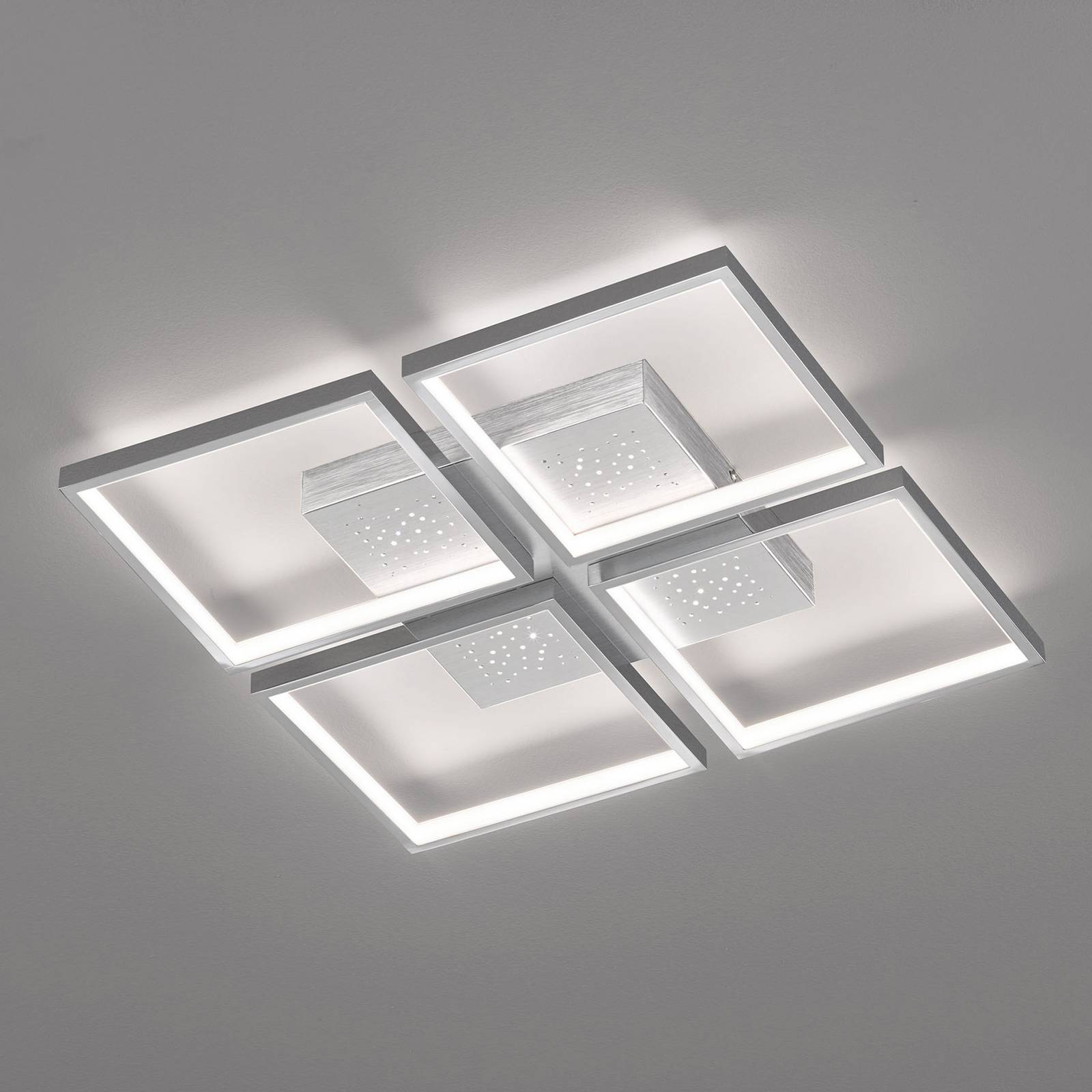 LED-kattovalaisin Pix, 4-lamppuinen, 54 x 54 cm