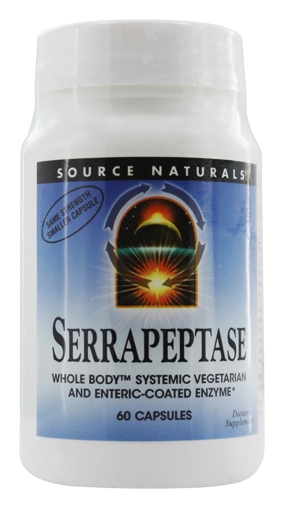 Source Naturals - Serrapeptase 500 mg. - 60 Vegetarian Capsules