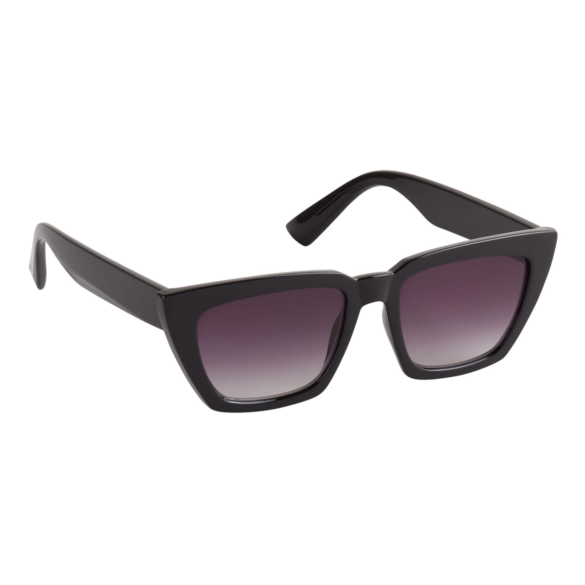 Black Angular Cat Eye Sunglasses by World Market