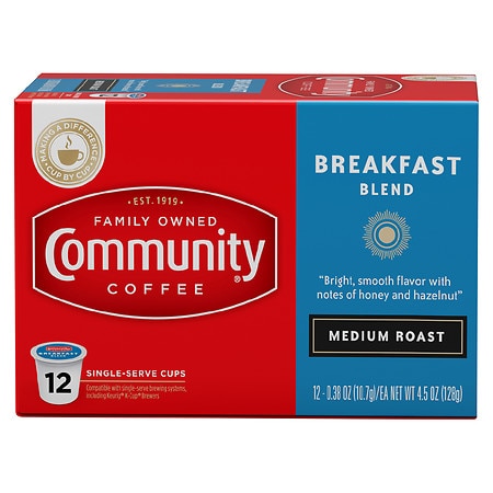 Community Coffee Breakfast Blend Coffee Pods - 0.38 oz x 12 pack