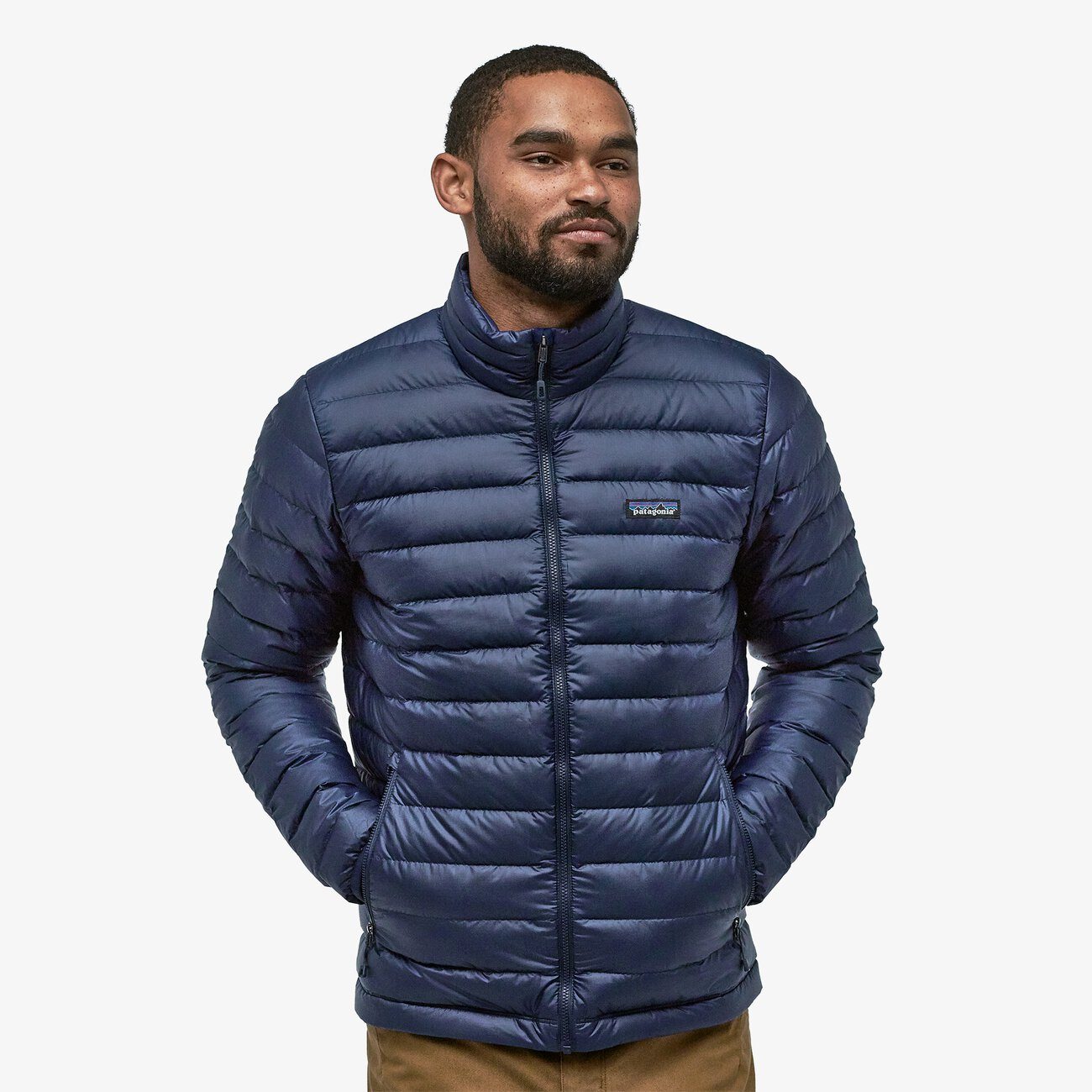 Patagonia Men's Down Sweater Jacket - Ethical down/Recycled polyester, Classic Navy w/Classic Navy / XL