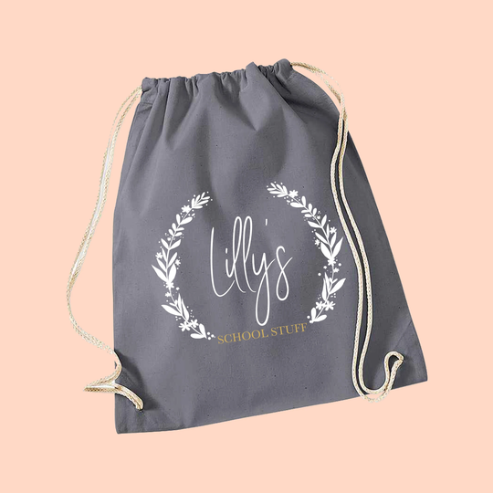 Personalised cotton best sale drawstring bags