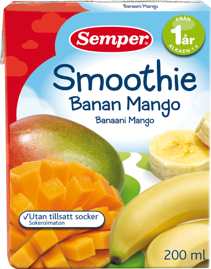 Köp Semper Smoothie 1år+ Banan & Mango 200ml