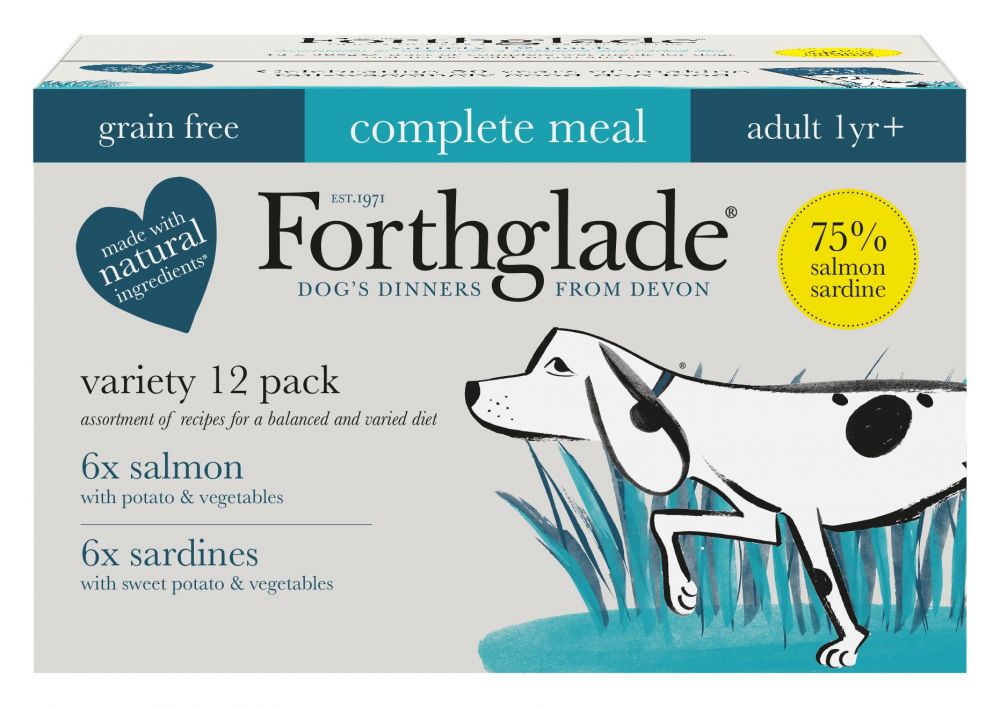 Forthglade Complete Meal Grain-Free Adult Dog - Fish Case - Saver Pack: 36 x 395g
