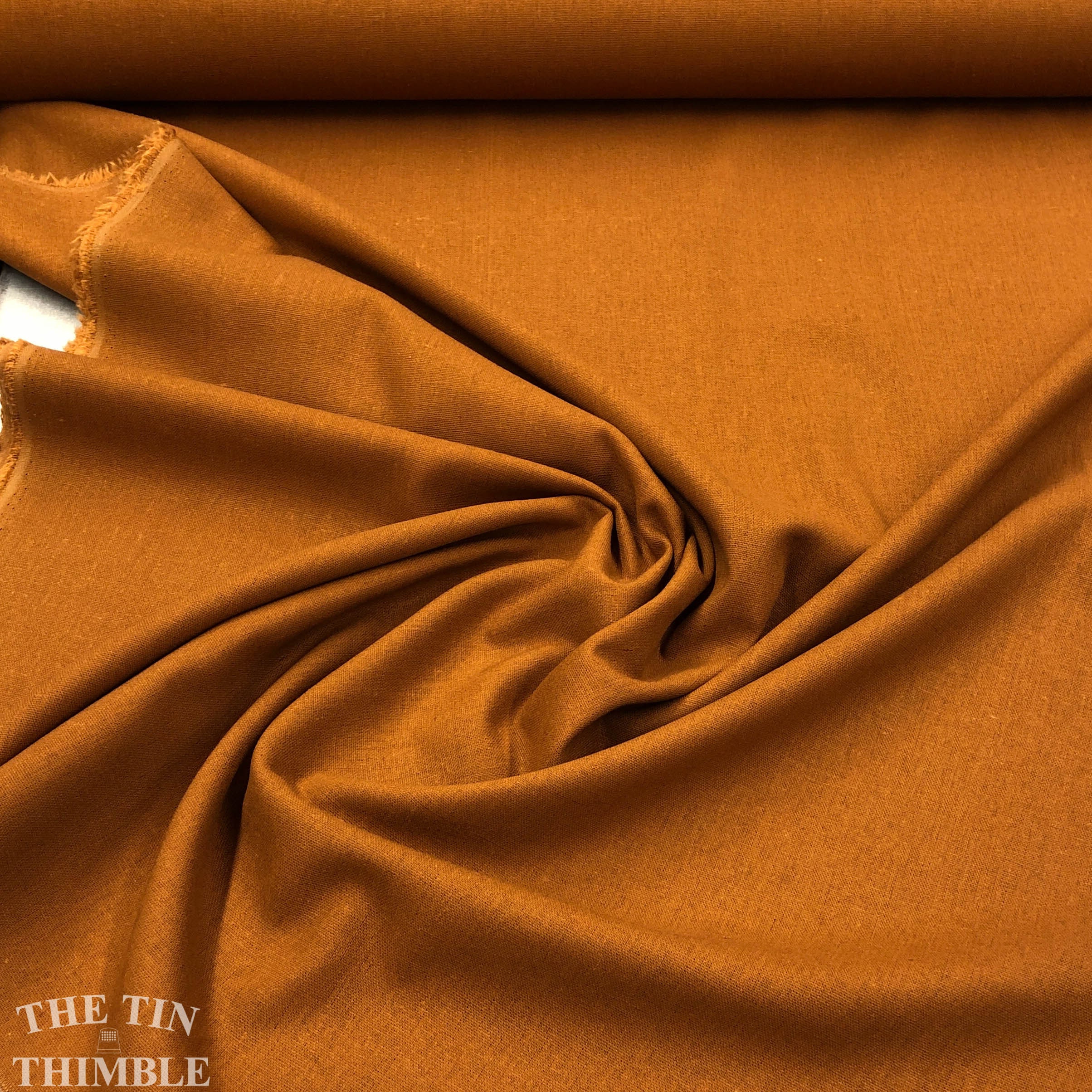 Rayon Linen Blend Fabric/Golden Brown