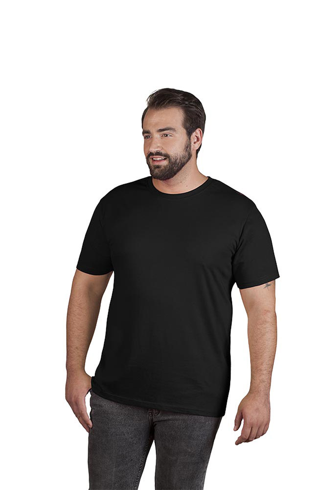 Bio T-Shirt Plus Size Herren, Schwarz, 4XL