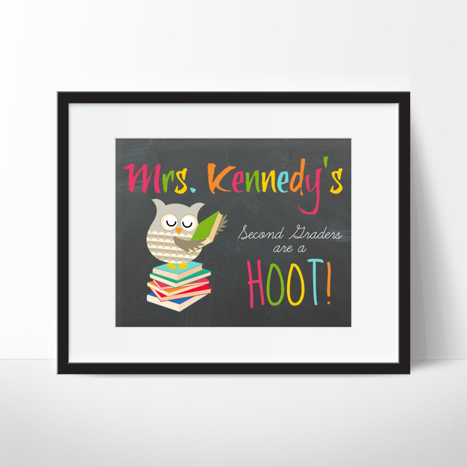Personalized Teacher's Owl Print