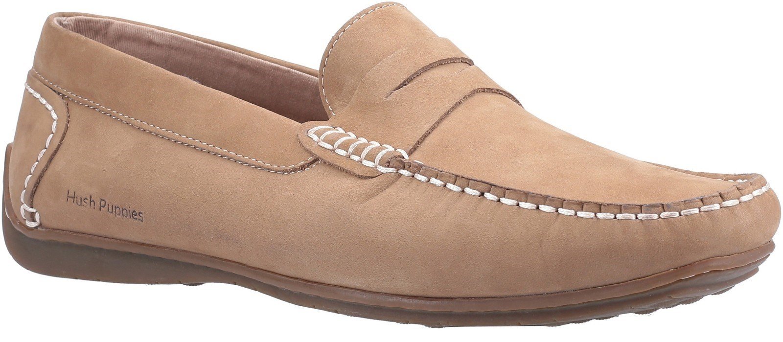 Hush Puppies Men's Roscoe Slip On Shoe Various Colours 30211 - Beige 6