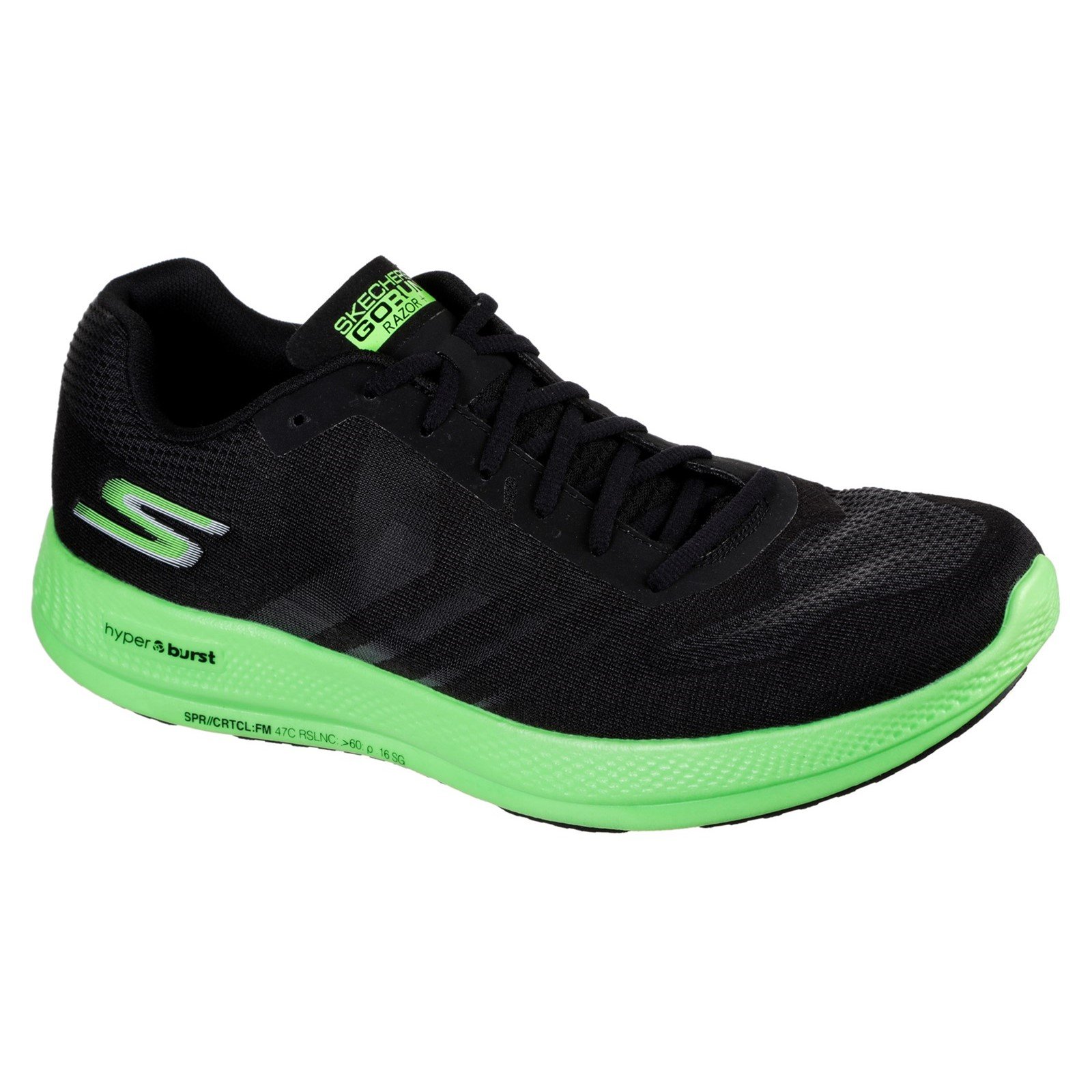 Skechers Men's Go Run Razor Trainer Multicolor 32699 - Black/Green 11