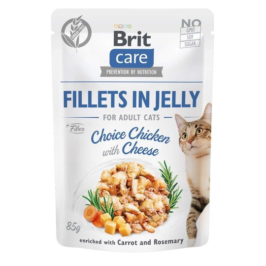Brit Care Cat Adult Kyckling & Ost i Gelé 85 g