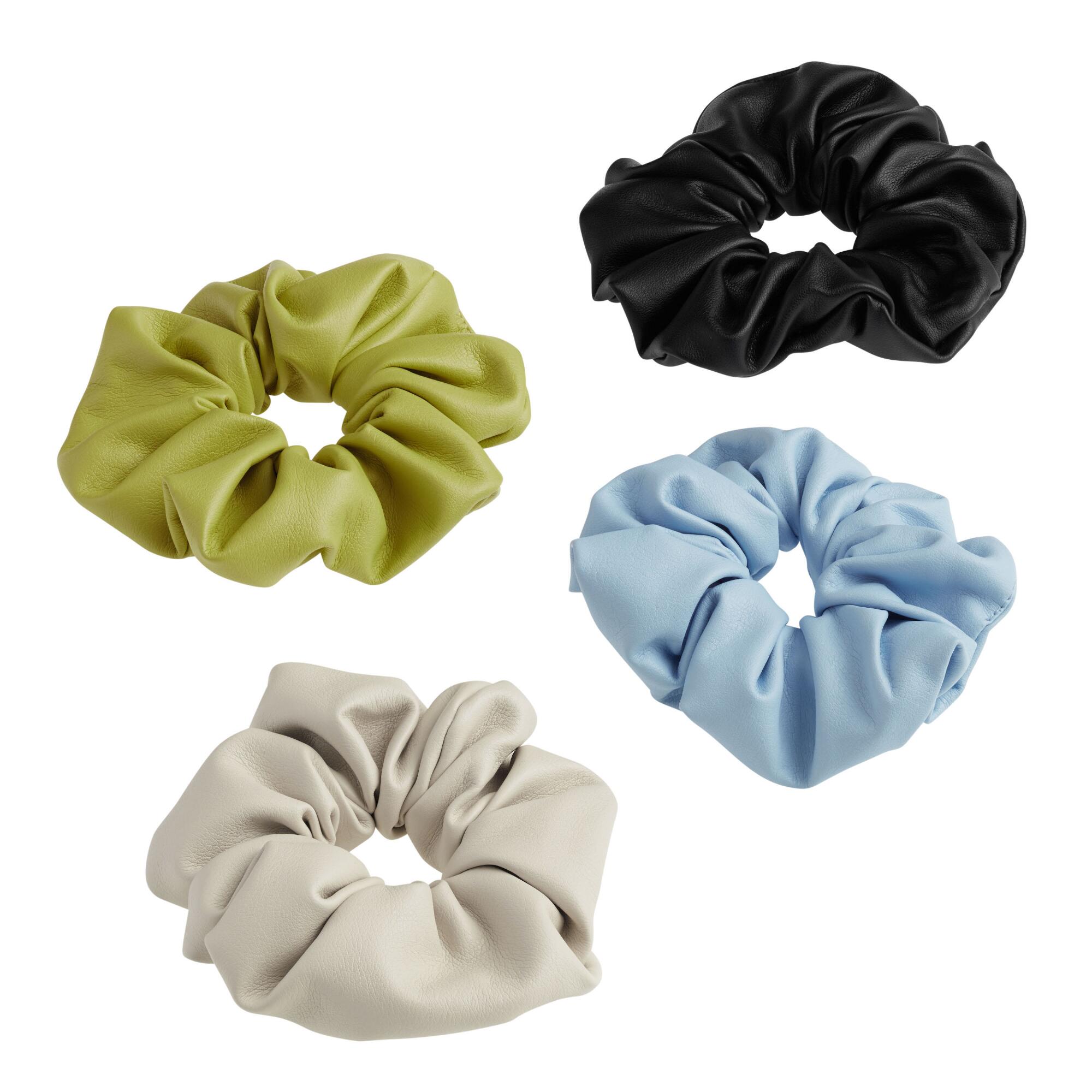 CHIMMI Faux Leather Hair Scrunchie: Cream by World Market