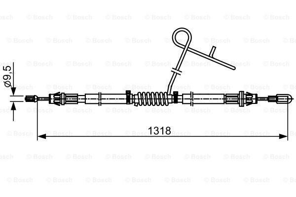 Cable, parking brake BOSCH 1 987 482 559