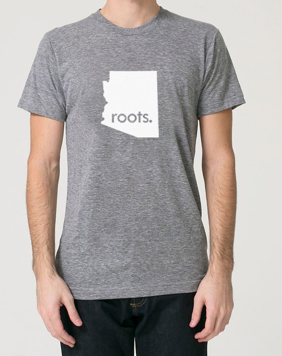 Arizona Az Roots Tri Blend Track T-Shirt - Unisex Tee Shirts Size S M L Xl