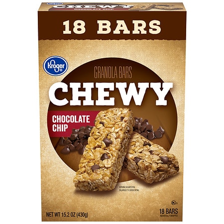 Kroger Chewy Chocolate Chip Granola Bars - 0.84 oz x 18 pack