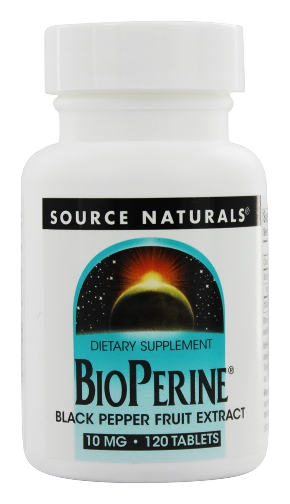 Source Naturals - Bioperine Black Pepper Fruit Extract 10 mg. - 120 Tablets