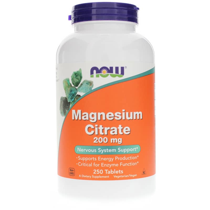 NOW Foods Magnesium Citrate Tablets 200 Mg 250 Tablets