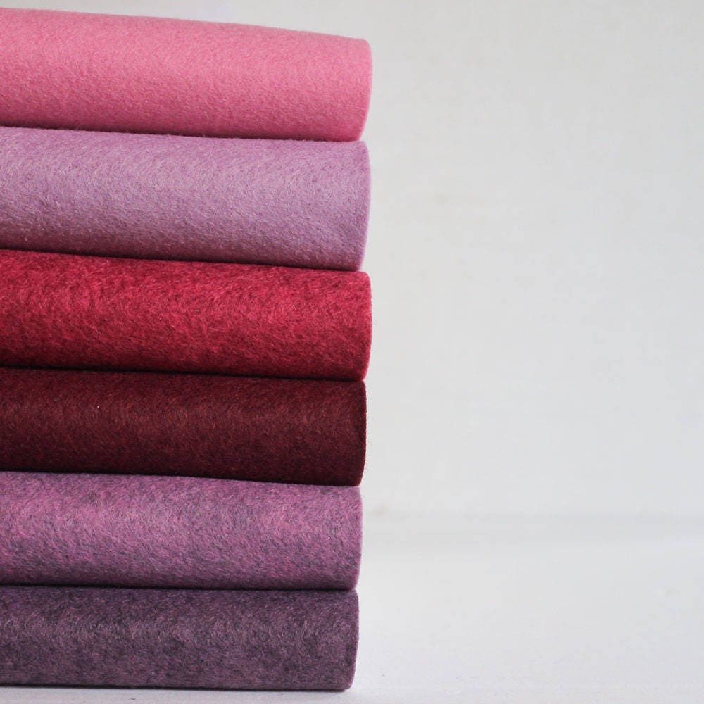 Wool Blend Felt Sheets Collection | Wine Country Colors 6 Sheets You Choose Size
