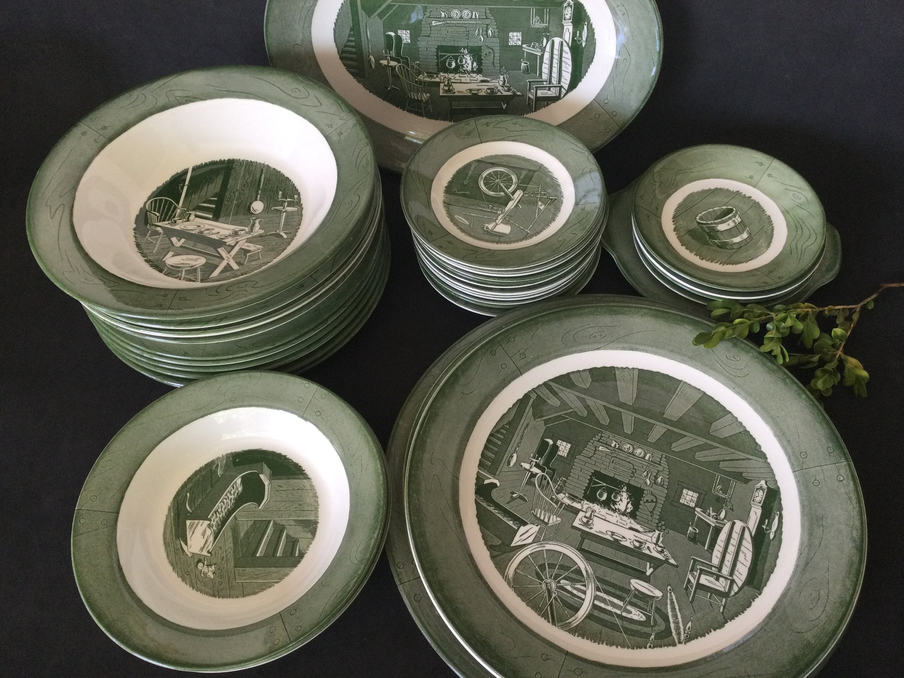 Mid-Century Colonial Homestead Dinnerware Collection By Royal, Made in Usa, Choose Your Set/Options