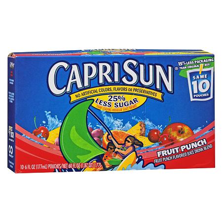 Capri Sun Juice Drink Blend Fruit Punch - 6.0 oz x 10 pack