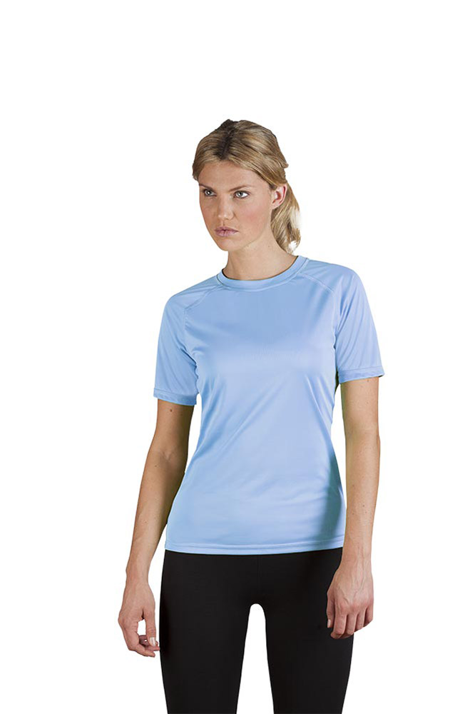 Sport T-Shirt Damen, Himmelblau, XL