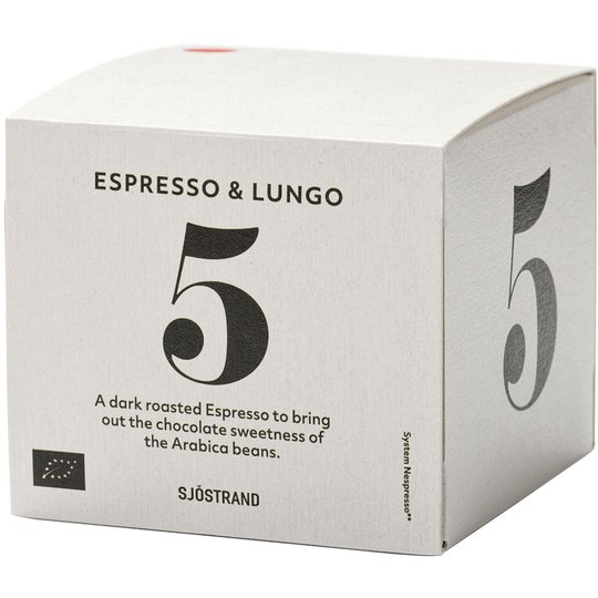 Sjöstrand N°5 Espresso & Lungo kaffekapsler, 10 stk.