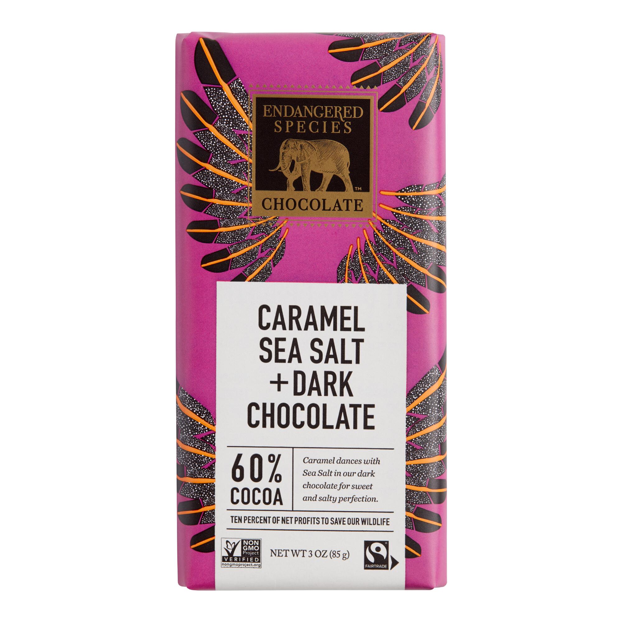 Endangered Species Salted Caramel Chocolate Bar Set Of 4 by World Market