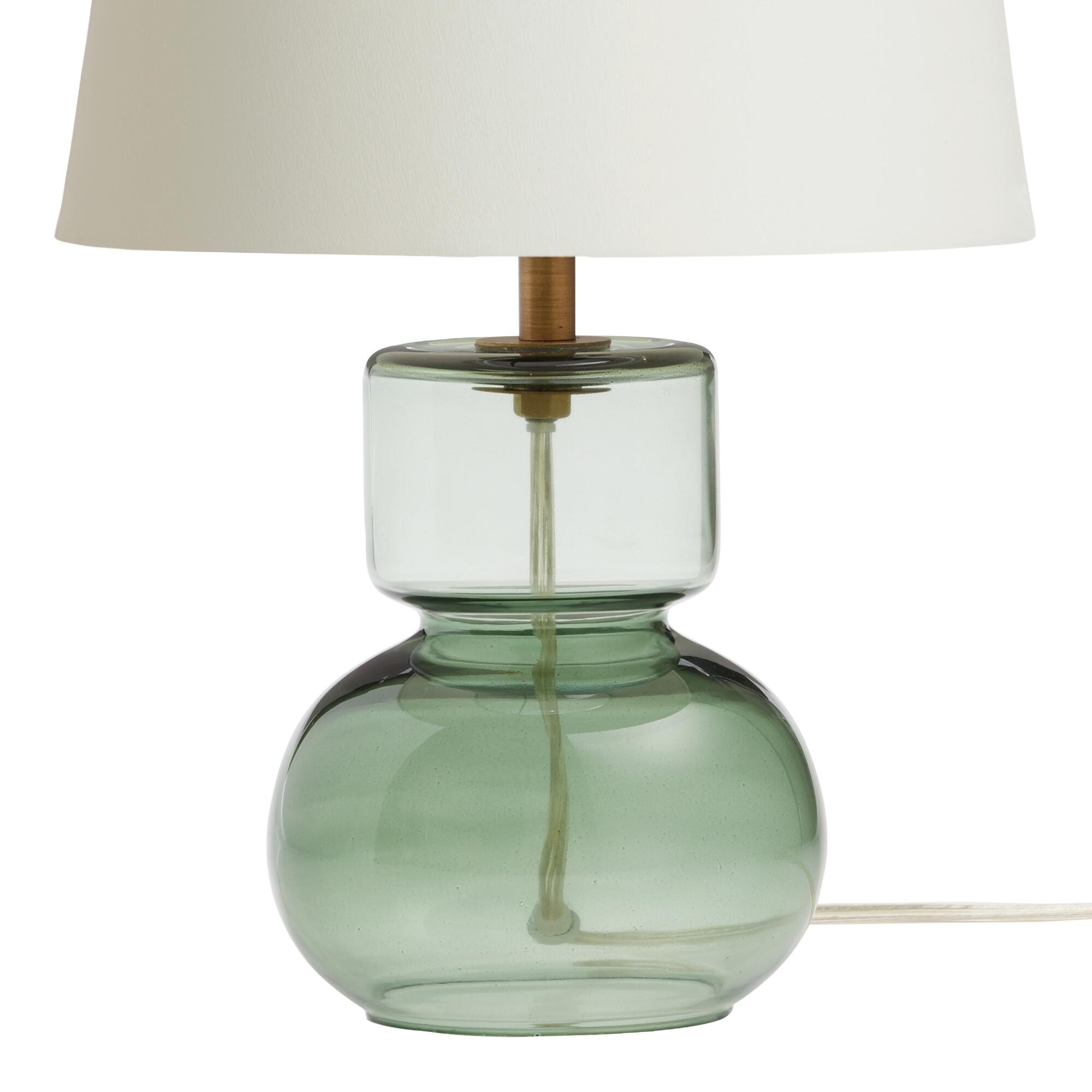Green Glass Olivia Accent Lamp Base - Small by World Market