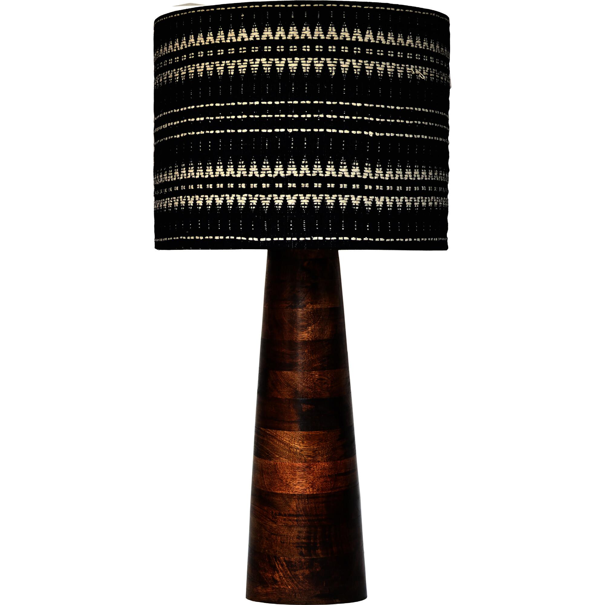 Mango Wood Geo Willow Table Lamp: Brown by World Market