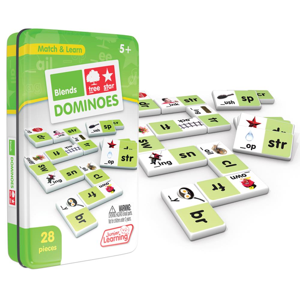 Junior Learning Blends Dominoes, 2 Sets (Tile Game) | JRL494-2