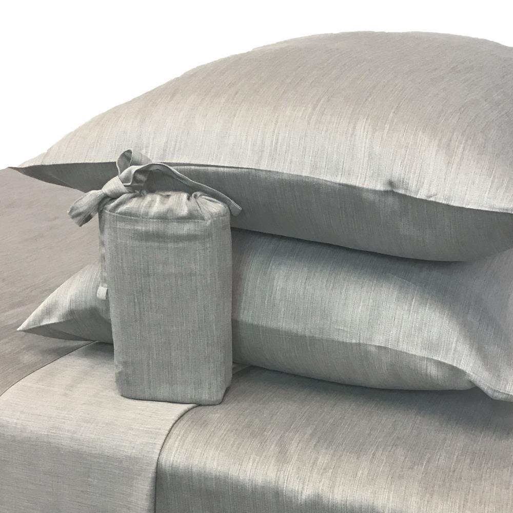 BedVoyage 2-Pack eco-melange by BedVoyage Silver Standard Cotton Viscose Blend Pillow Case | 11021302