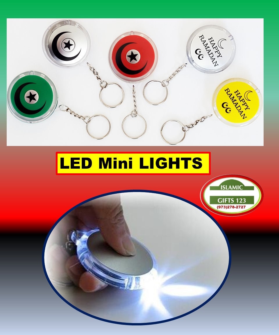 Ramadan Flash Light Favors | 60 Pcs Deco Happy Ramadanmuslim Gift Key Ring Decorationislamic Giftseid Decoration