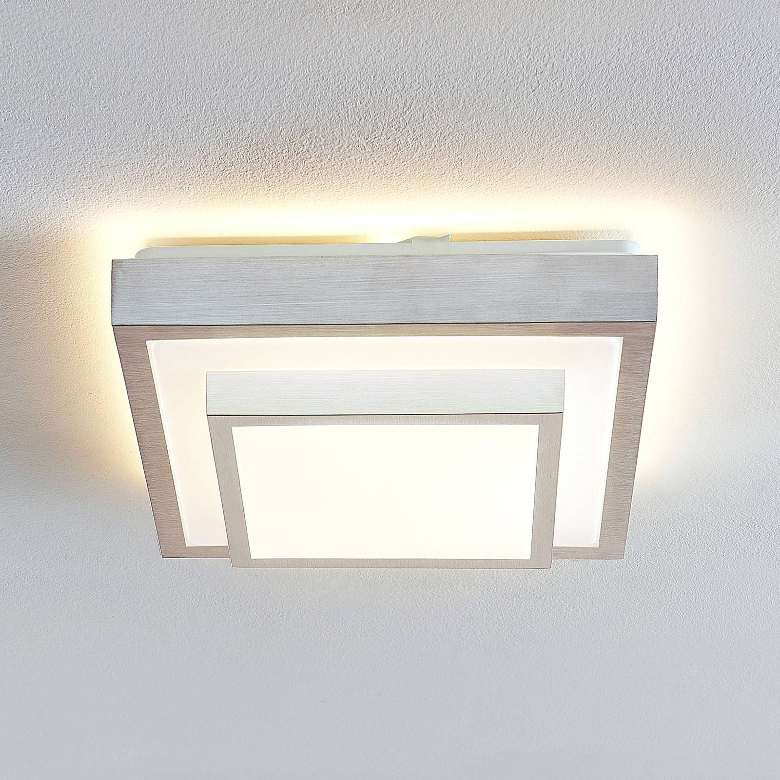 Lindby Mirco LED -kattovalaisin kulmikas, 32 cm