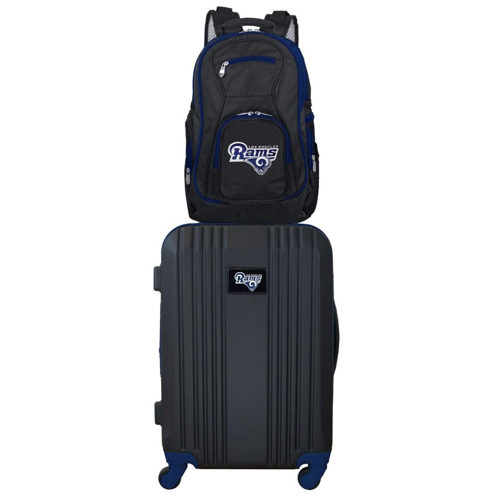 Mojo Licensing NFL Los Angeles Rams 24 x 15 x 9.5 Black Polycarbonate Hardshell Suitcase Set (2-Bag) | NFLRL108