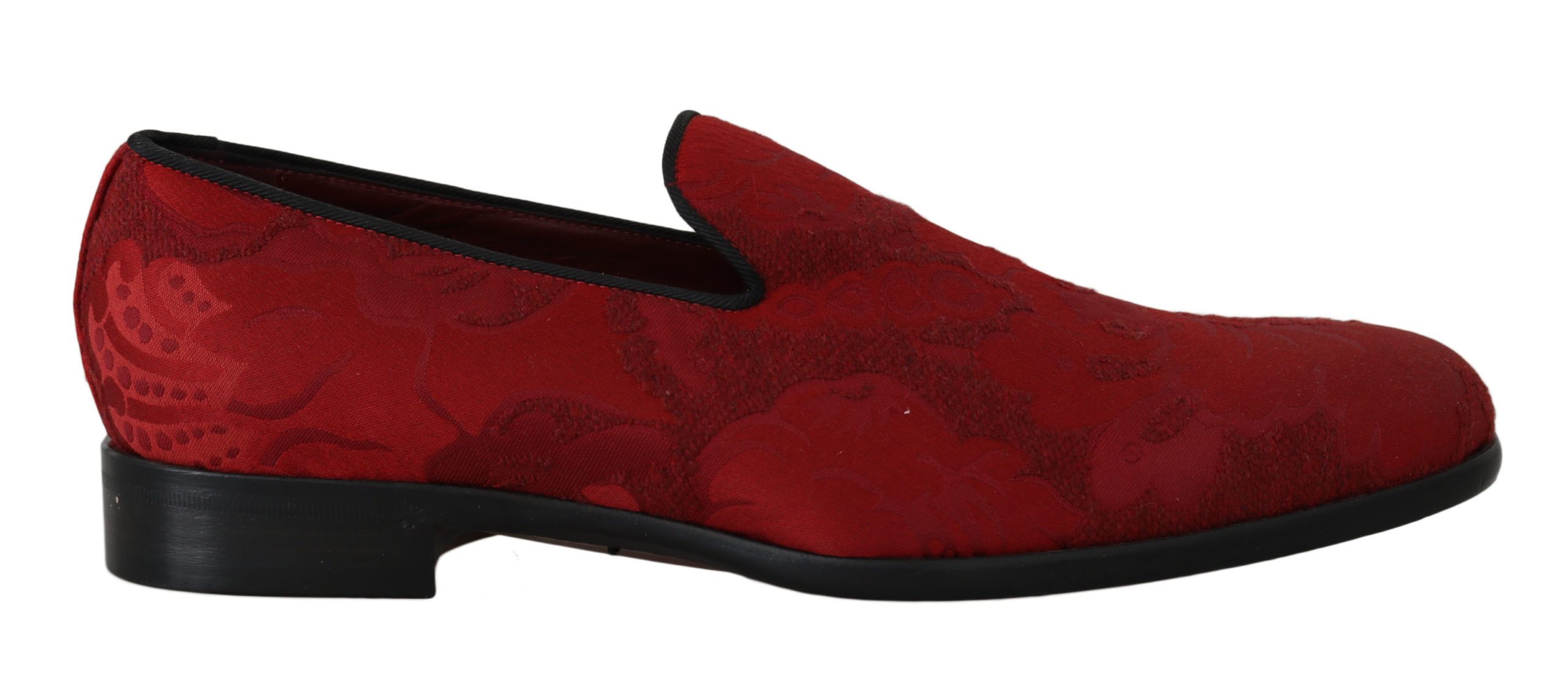 Dolce & Gabbana Men's Jacquard Loafers Dress Formal Shoes Red MV2266 - EU39/US6