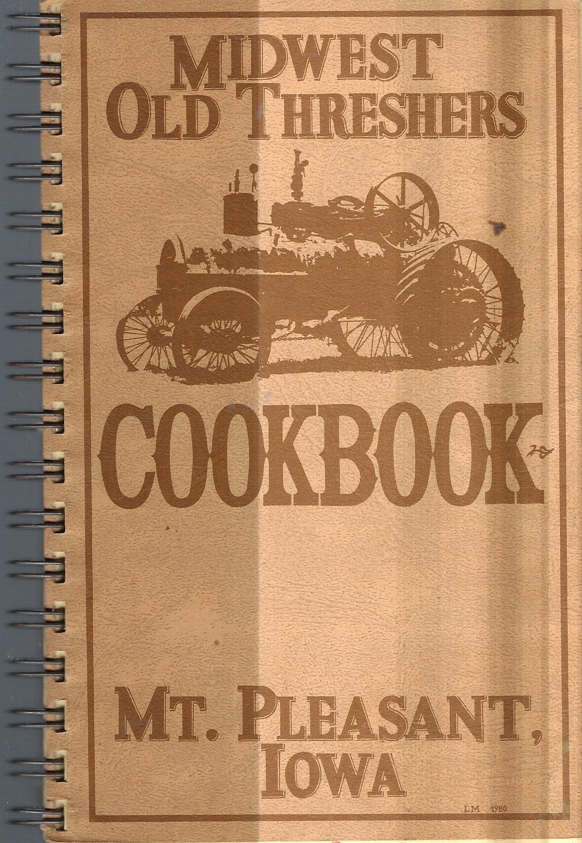 Mt Pleasant Iowa Vintage 1980S Midwest Old Threshers Cookbook Ia Community Favorite Recipes Collectible Spiral Bound Rare Local Cook Book