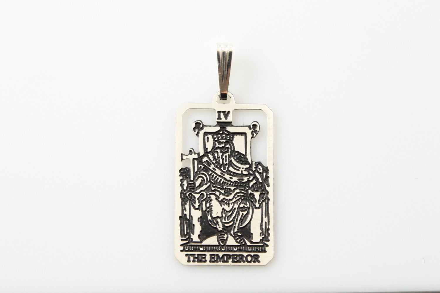 Iv Emperor Tarot Pendant in Sterling Silver