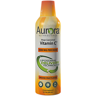 Aurora Mega-Liposomal Vitamin C - 3,000MG - Sugar Free - Organic Fruit Flavor (16 Fluid Ounces)