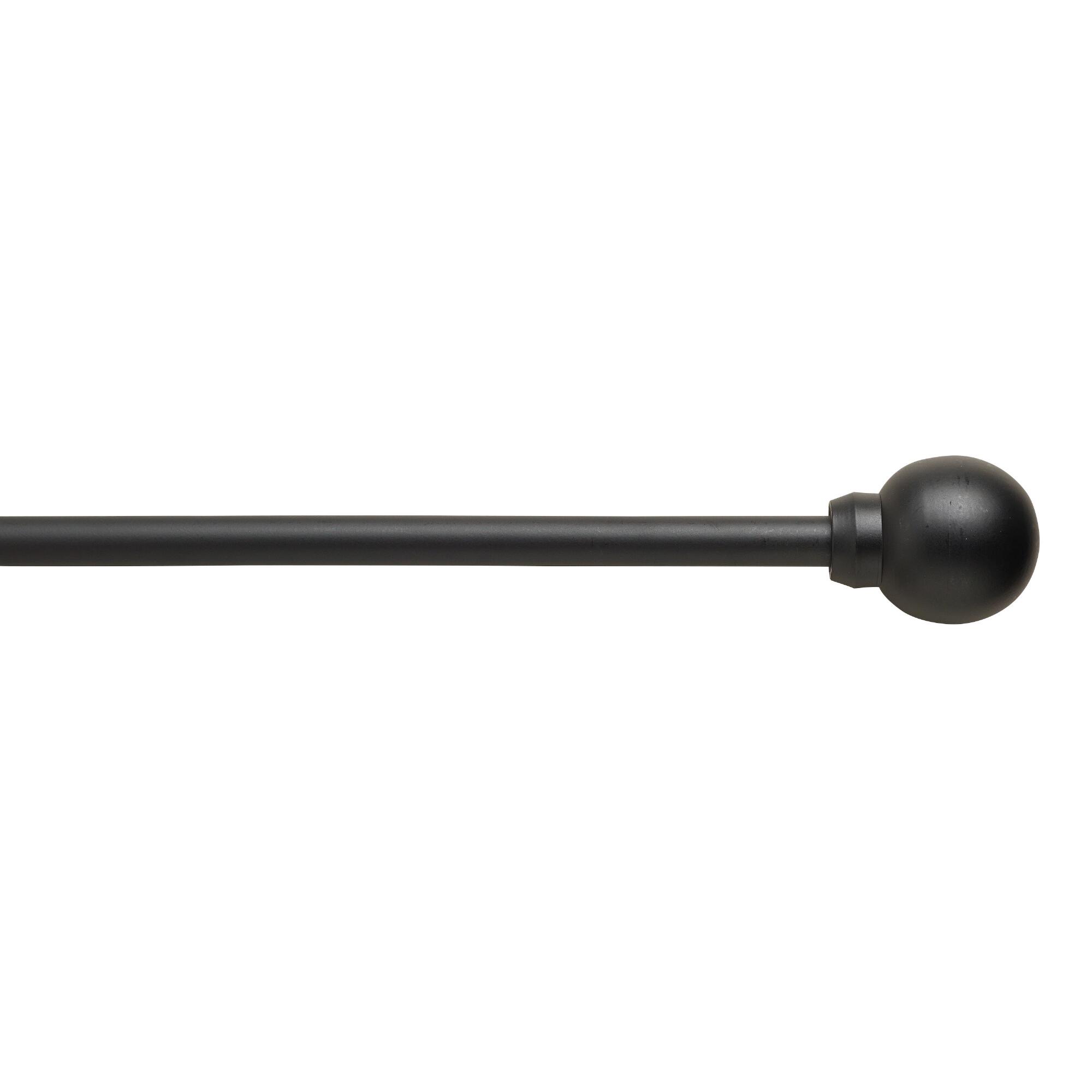 Matte Ball Drapery Rods: Black - Metal - 48" to 88" Rod by World Market
