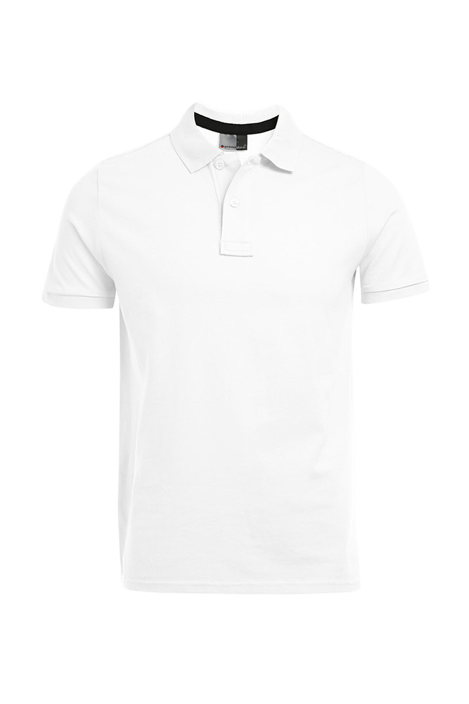 Single-Jersey Poloshirt Plus Size Herren Sale, Weiß-Schwarz, XXXL