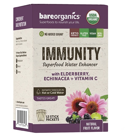 BareOrganics Immunity Blend (Superfood Water Enhancer) - 12.0 ea