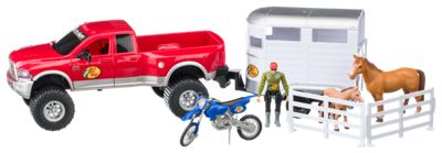 Bass Pro Shops Licensed Deluxe Dodge Ram and Horse Trailer Adventure Truck Playset for Kids
