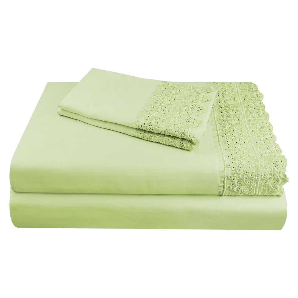 Grace Home Fashions RENAURAA Smart Queen Cotton Blend Bed Sheet in Gray | 1400CVC_AR-LC QN SA