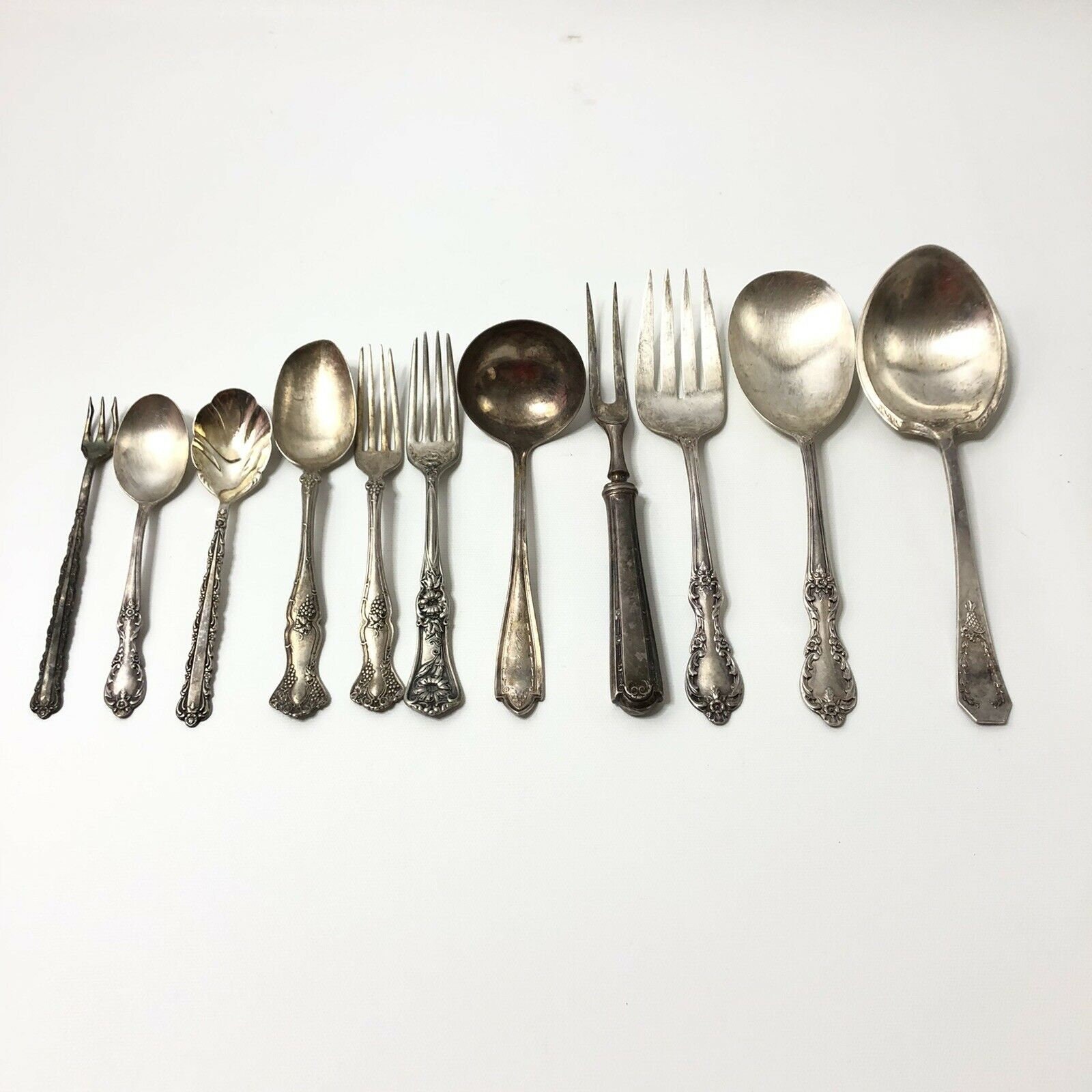 Set Of 11 Vintage Flatware Silverware Serving Pieces Rodgers Homes Edwards
