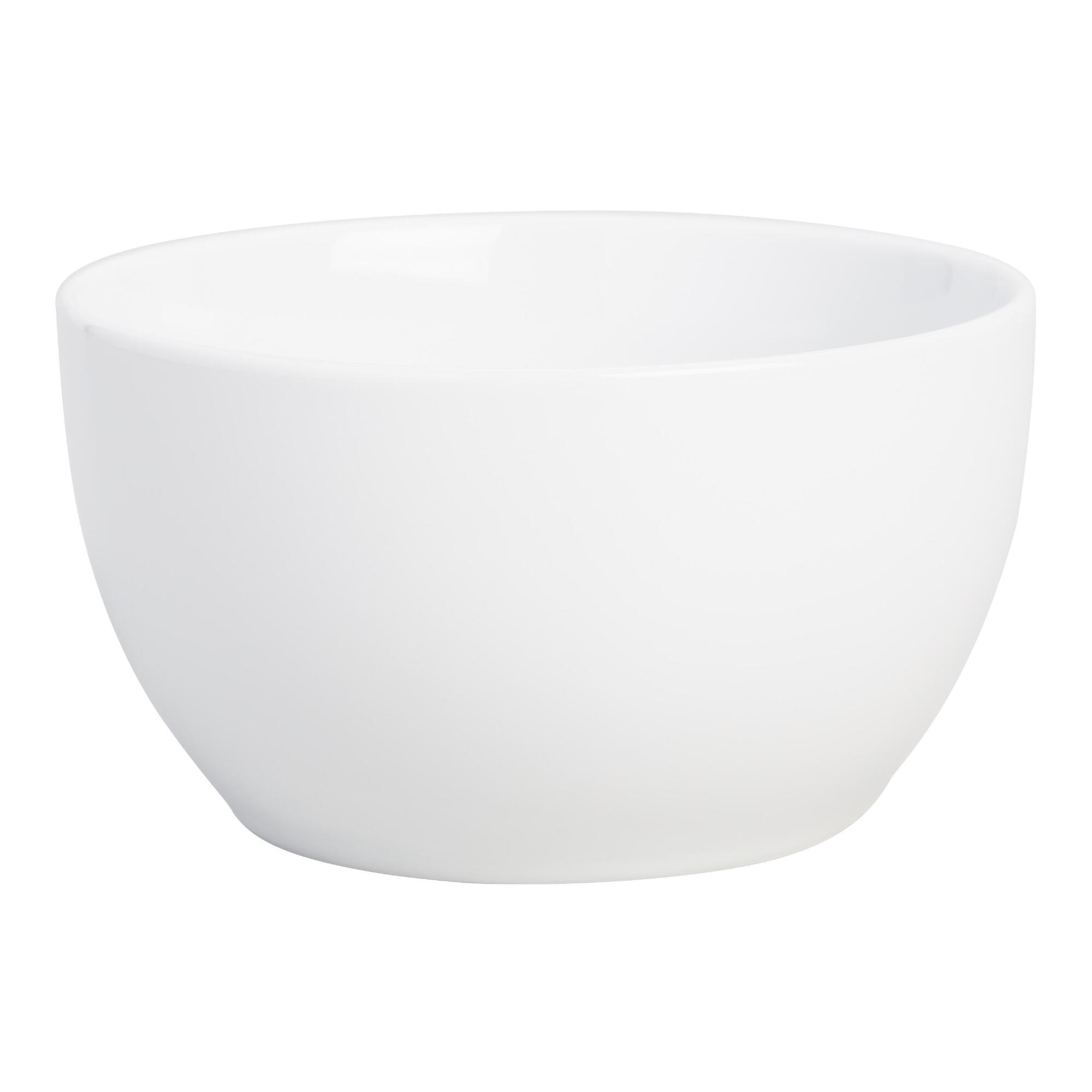 White Porcelain Coupe Cereal Bowls Set Of 4 by World Market