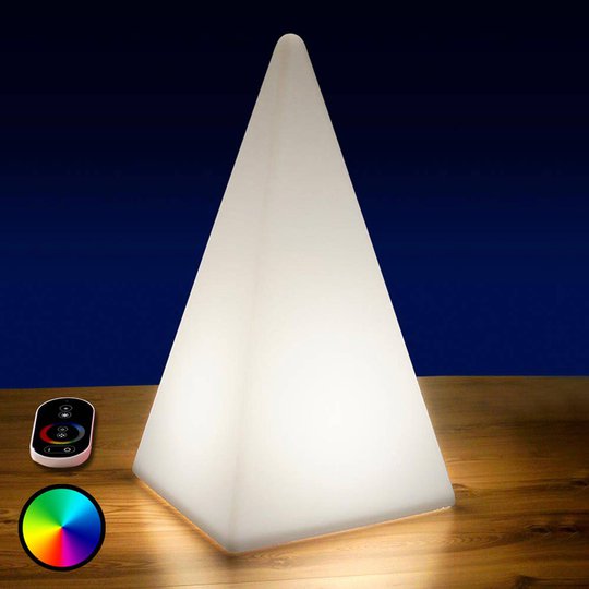 Akkukäyttöinen RGB-LED-pyramidi, 36 cm