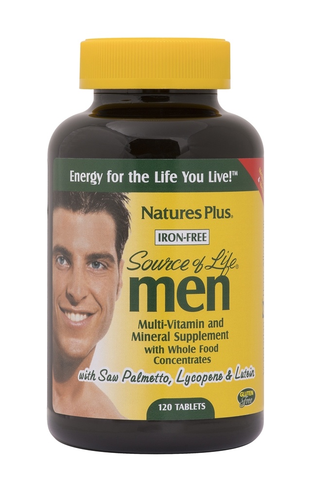 Natures Plus - Source of Life Men Iron-Free - 120 Tablets