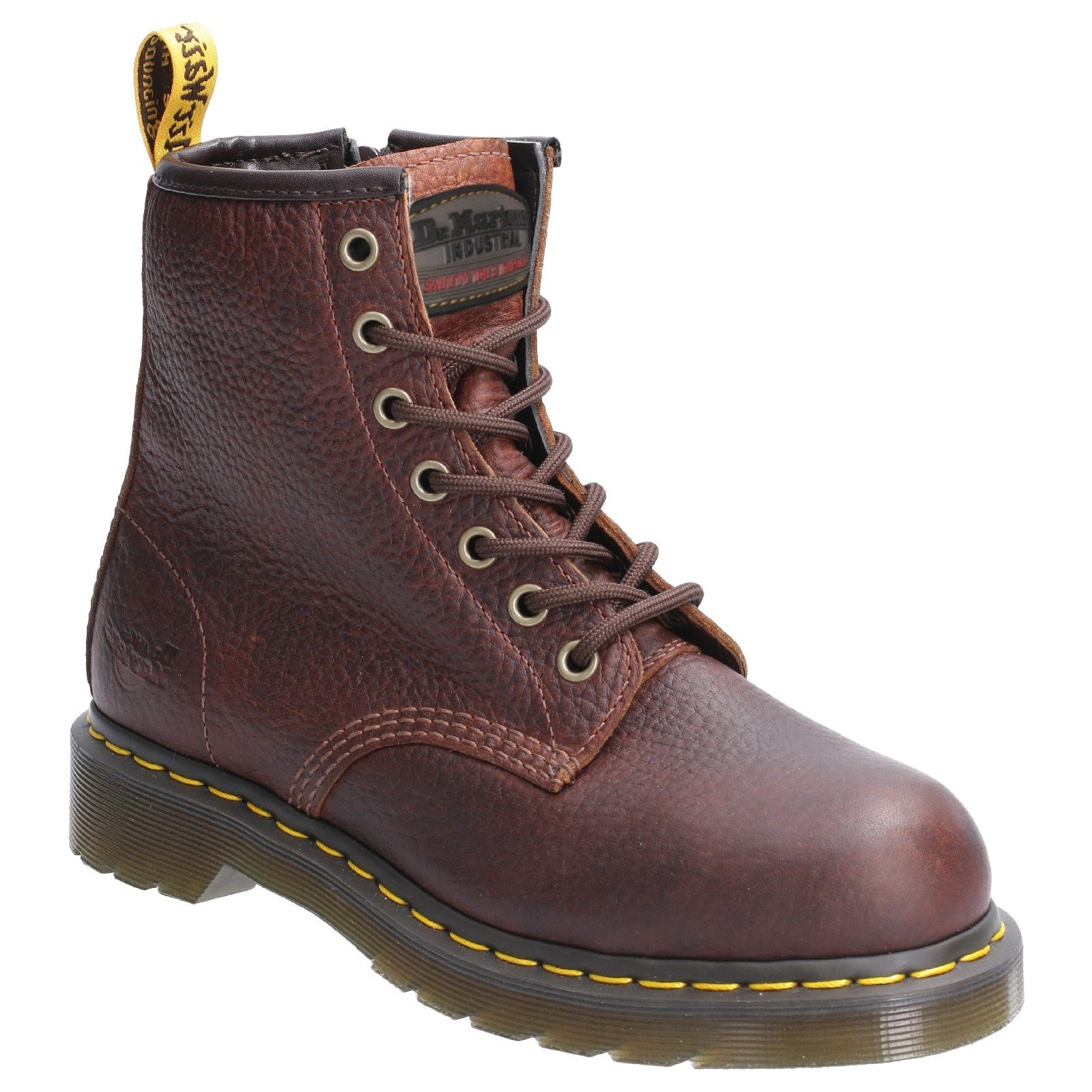 Dr Martens Women's Maple Zip Lace Up Safety Boot Various Colours 29515 - Teak 3