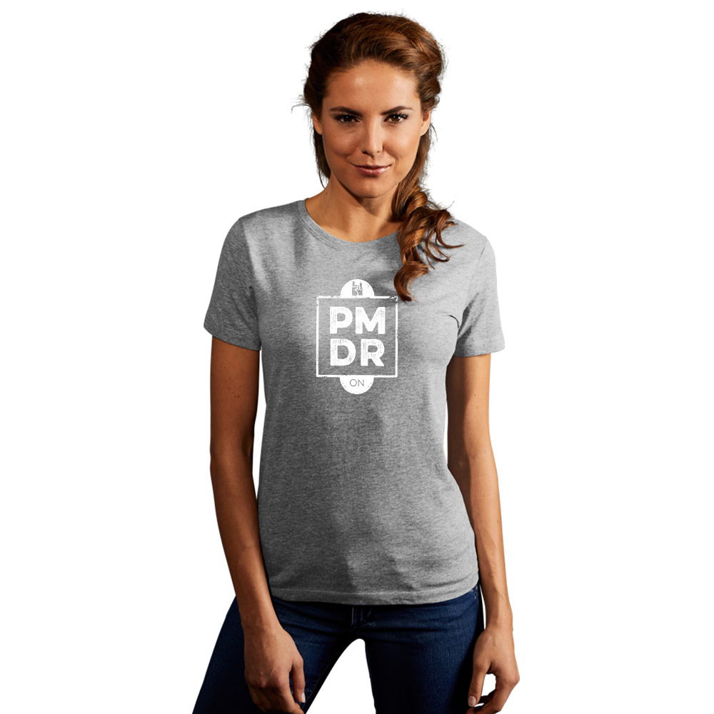 Print "promodoro rock on" Premium T-Shirt Damen, Sportgrau, XL