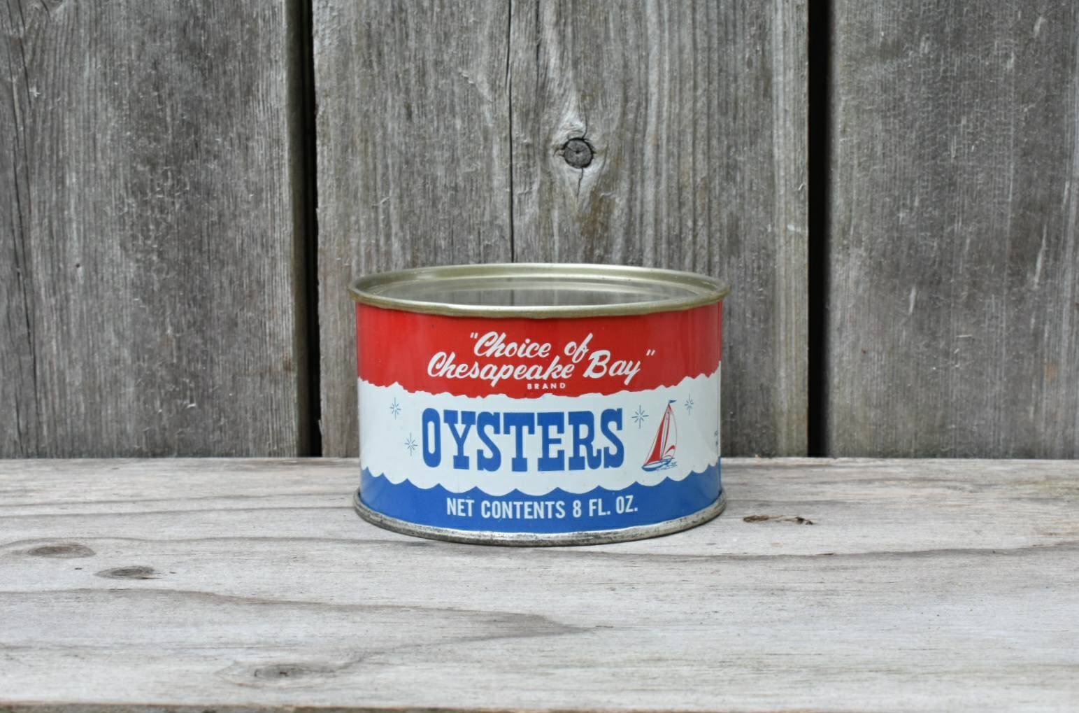 Vintage Oyster Tin Advertising Can Half Pint Choice Of Chesapeake Bay Brand Remlik Virginia