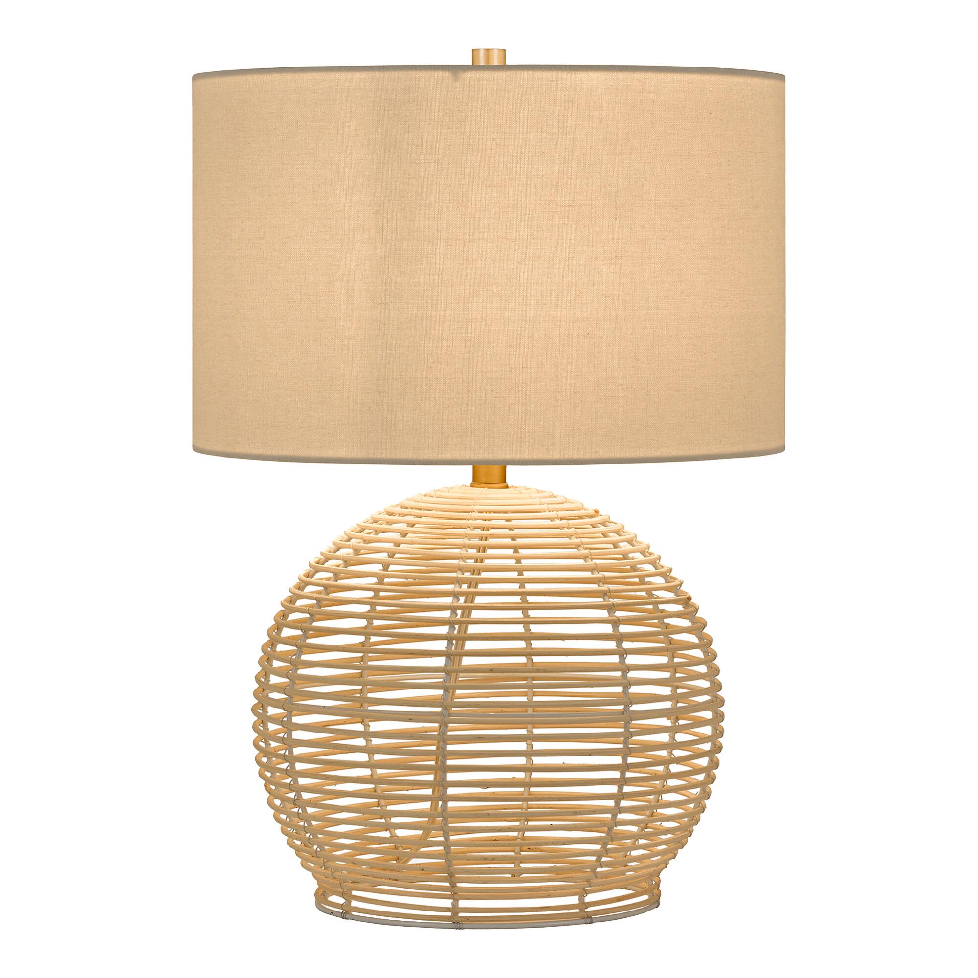 Natural Open Weave Rattan Marta Table Lamp by World Market